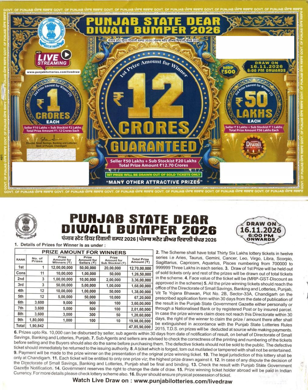 Punjab State Lottery 2026