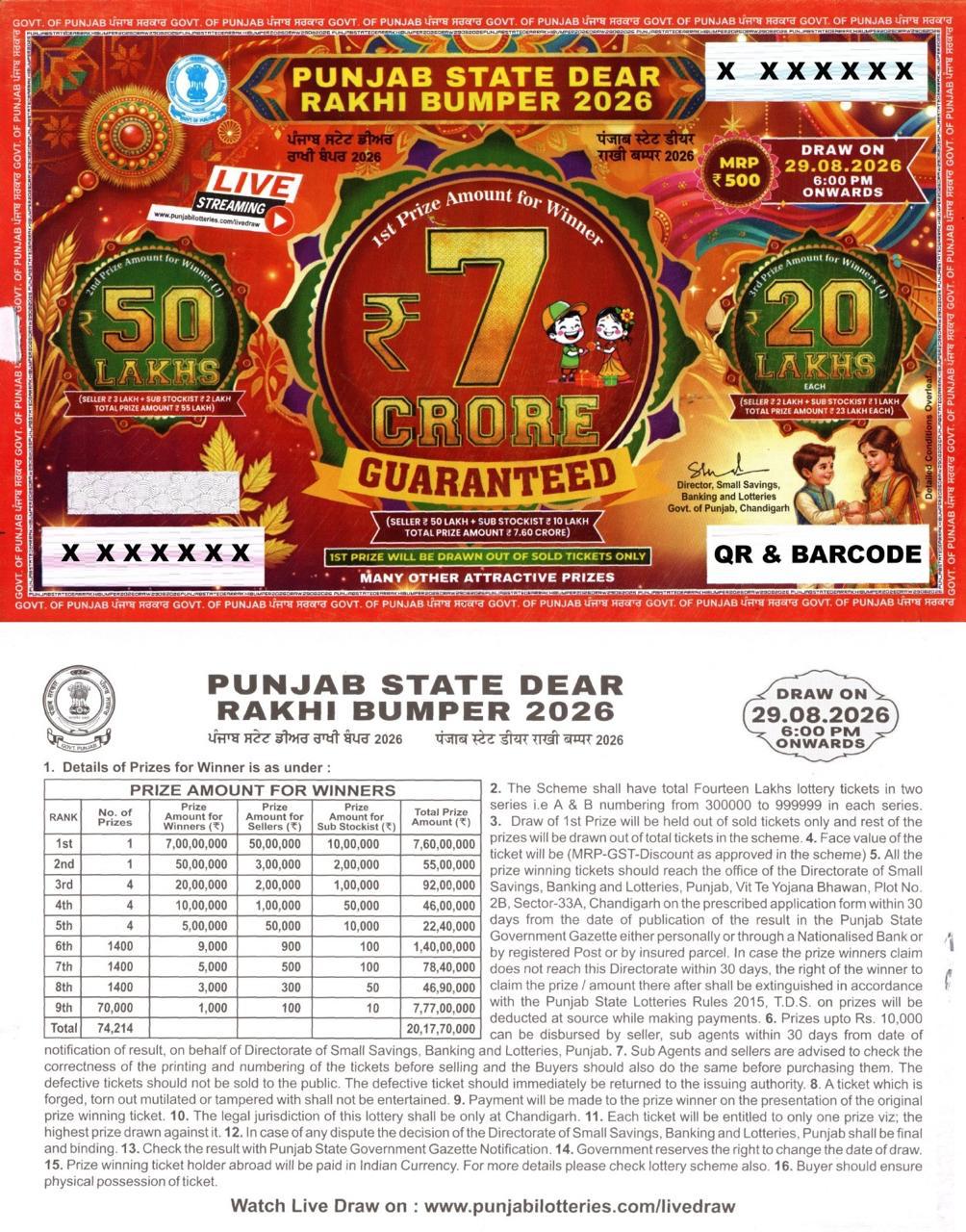 Punjab State Lottery 2026